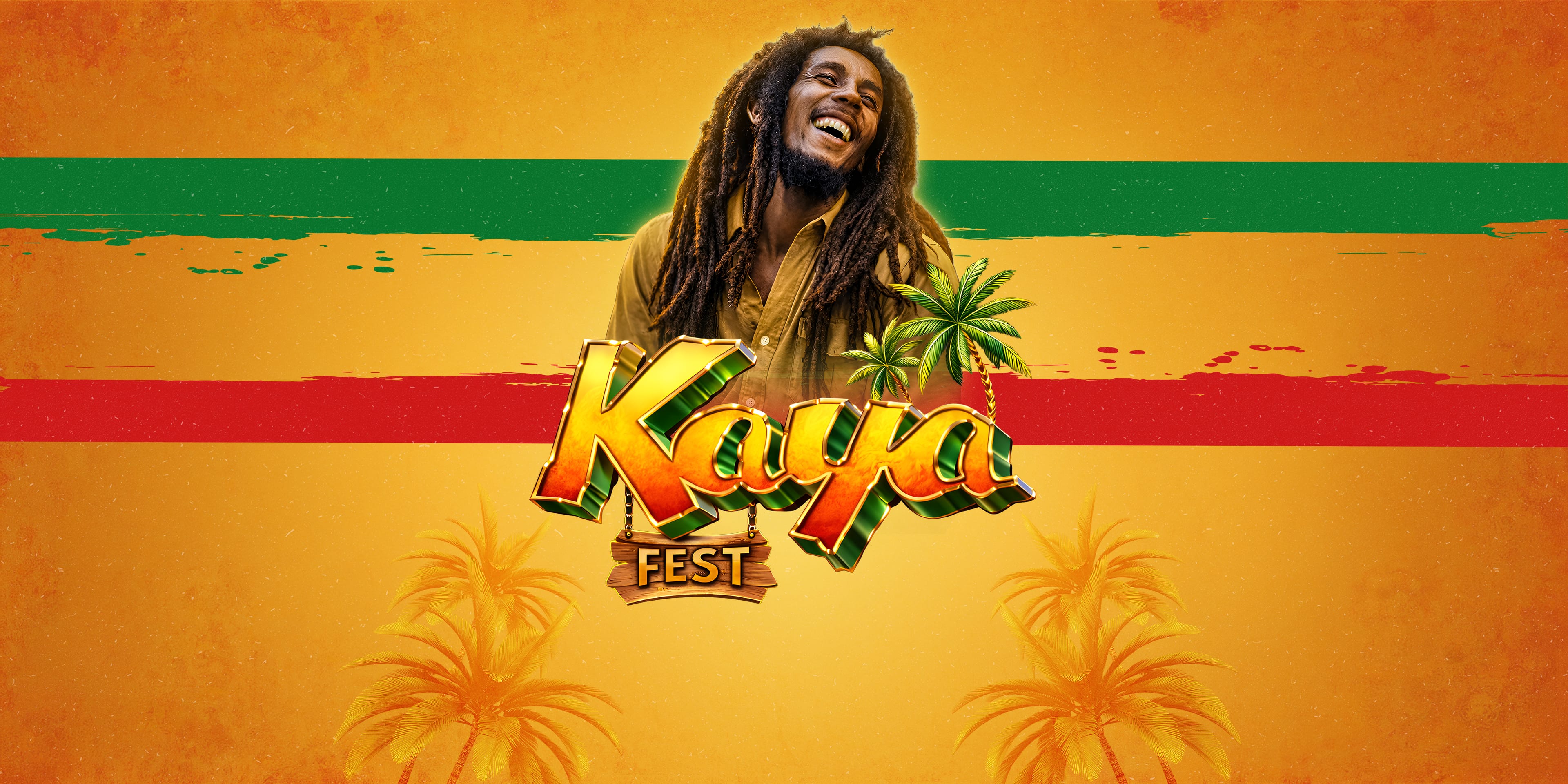Kaya Fest graphic featuring the logo and photo of Stephen Marley